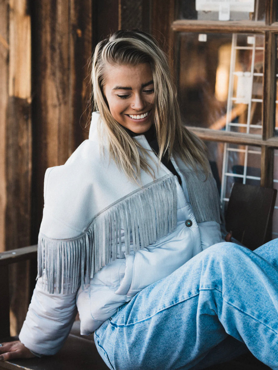 Hidalgo Falls Fringe Puffer Jacket - Also in Plus Size – Gypsy