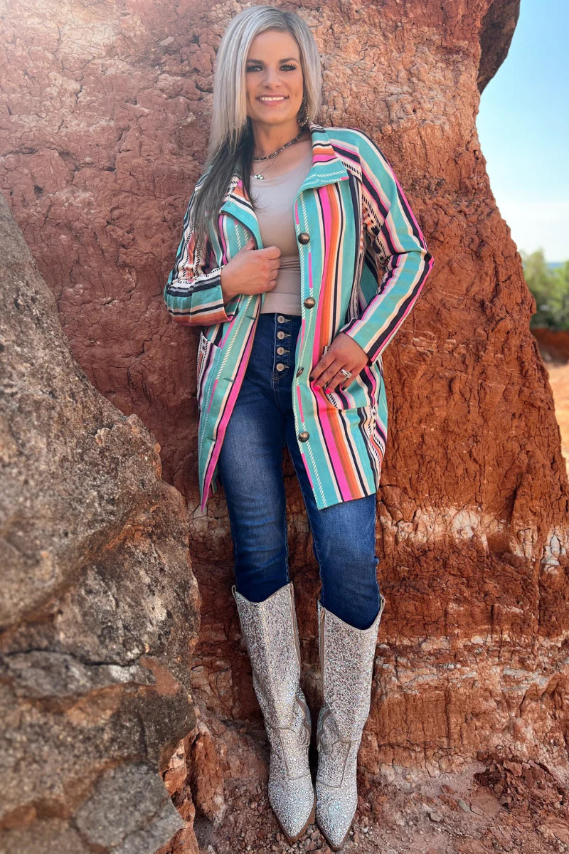 Running Away Serape Blazer Jacket - Also in Plus Size – Gypsy