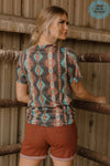 Pine Bluff Aztec Top - Also in Plus Size