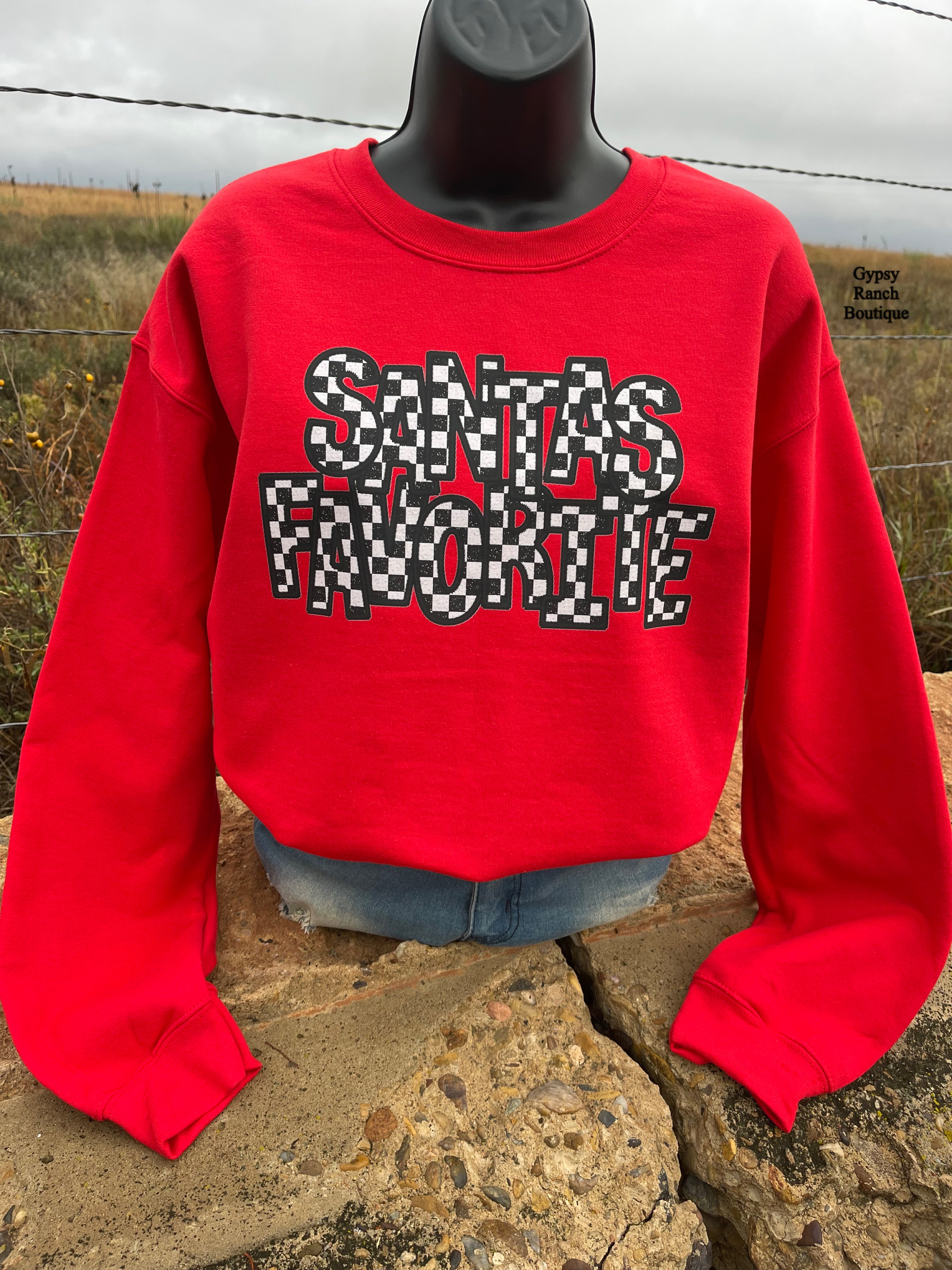 Santa's Favorite Sweatshirt Women's Kids – Gypsy Ranch Boutique