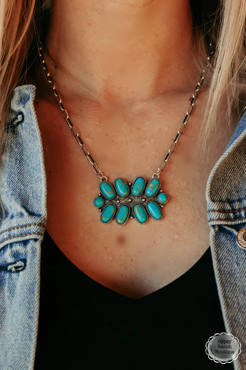 Rodeo Roots Turquoise Squash Necklace