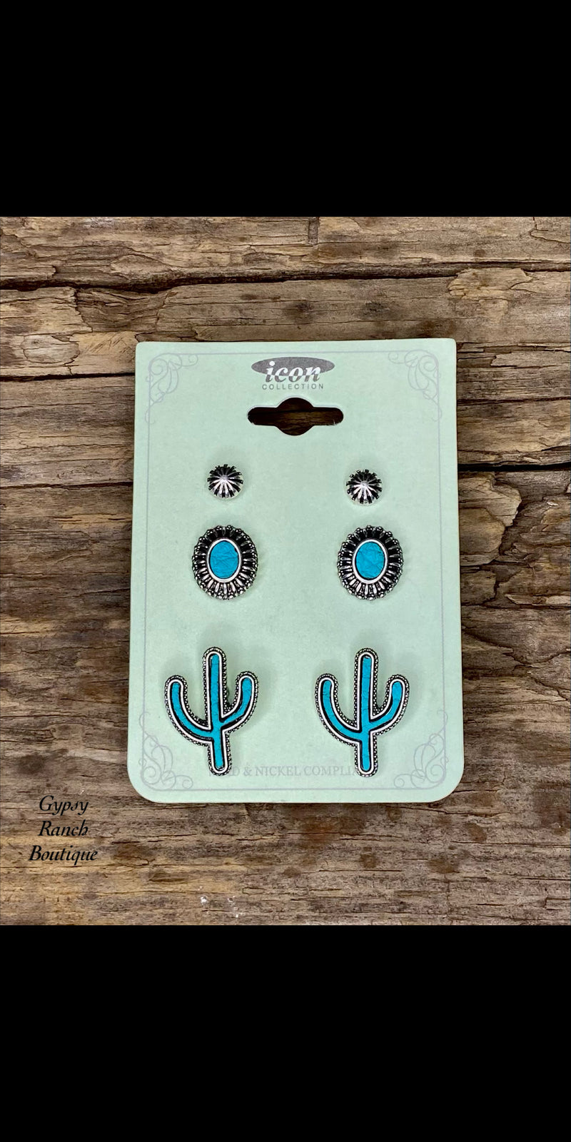 Cactus Creek Set of 3 Earrings