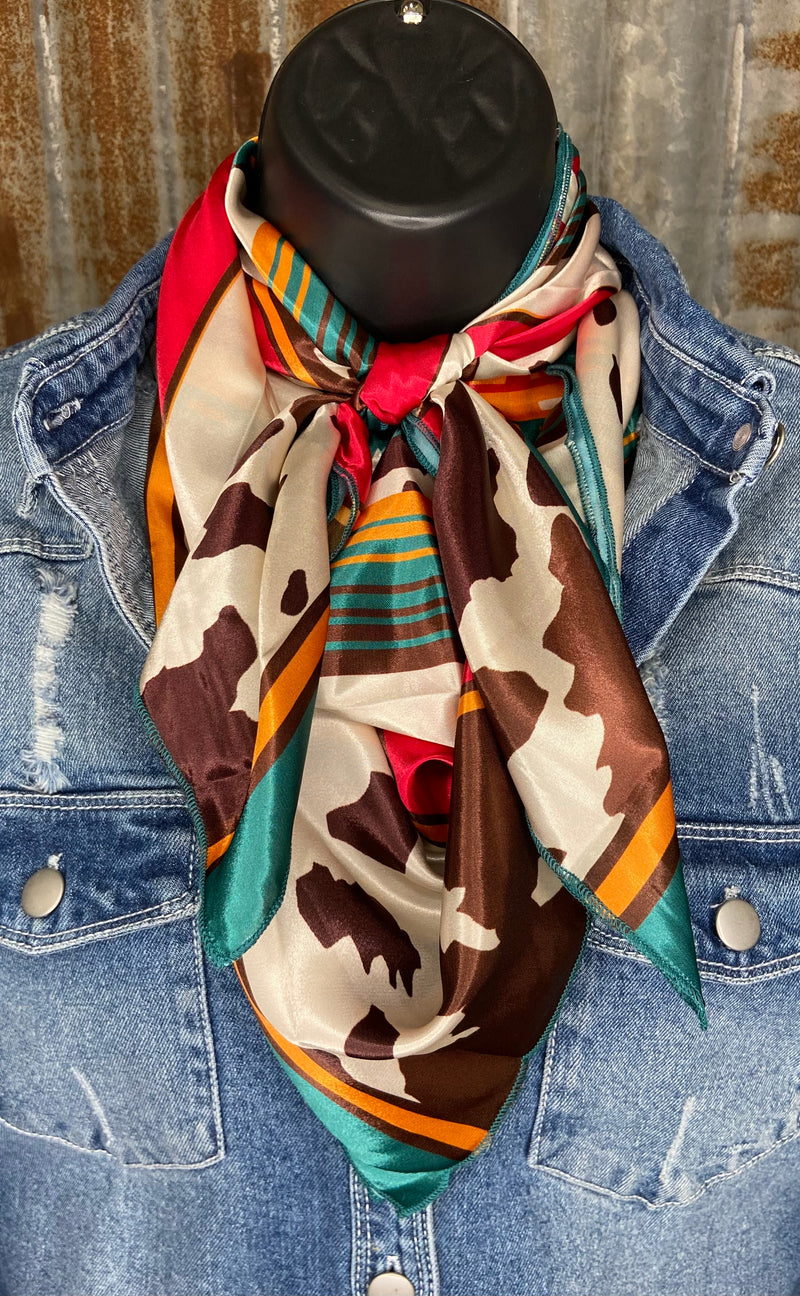 Conroe Cactus & Cowhide Wild Rag