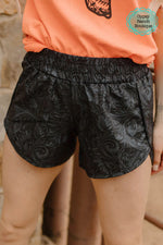 Sheridan Black Tooled Shorts - Also in Plus Size