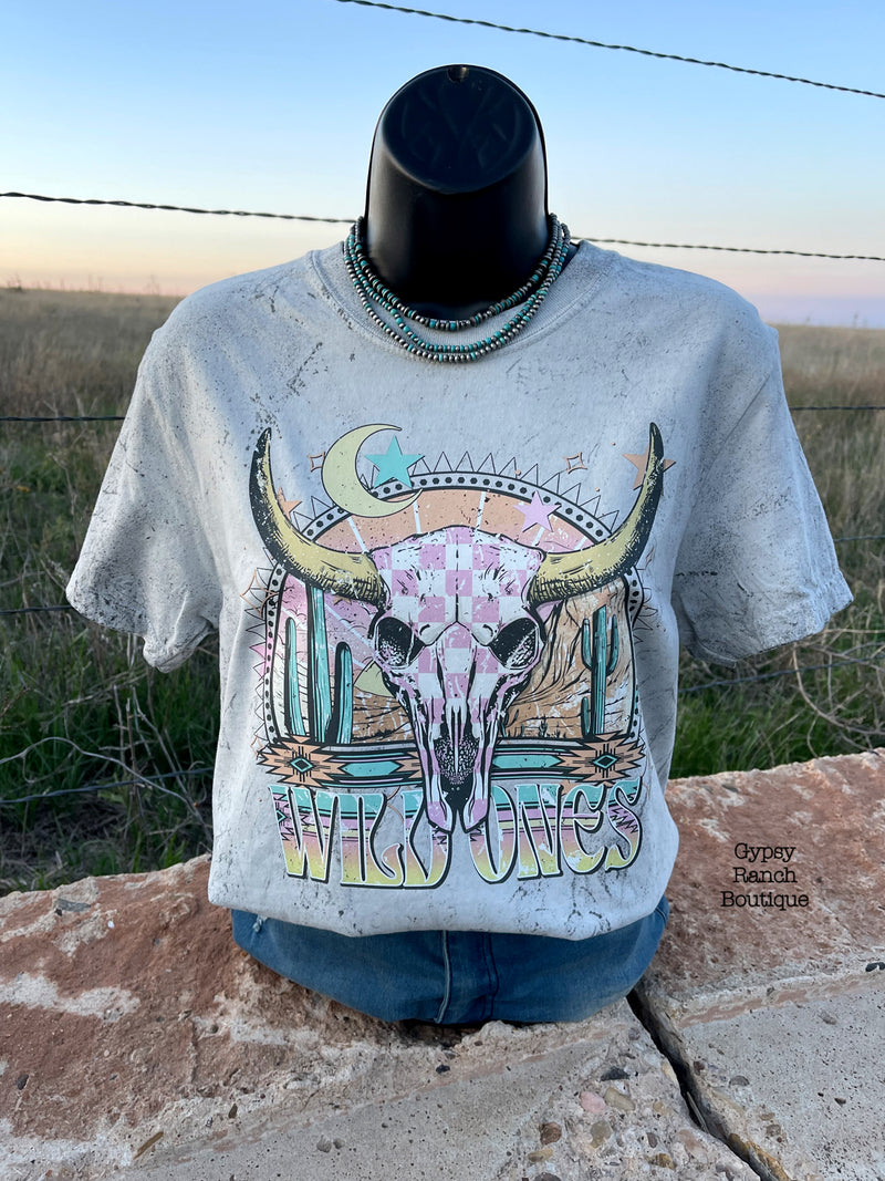 Wild Ones on SmokeGrey Tee - Also in Plus Size