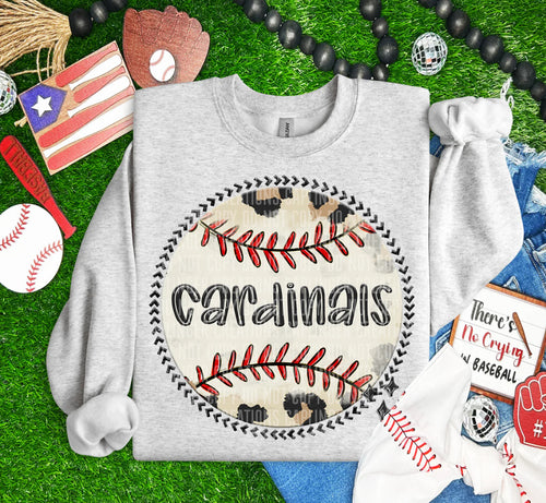 Baseball Leopard Mascot Sweatshirt - Also in Plus Size