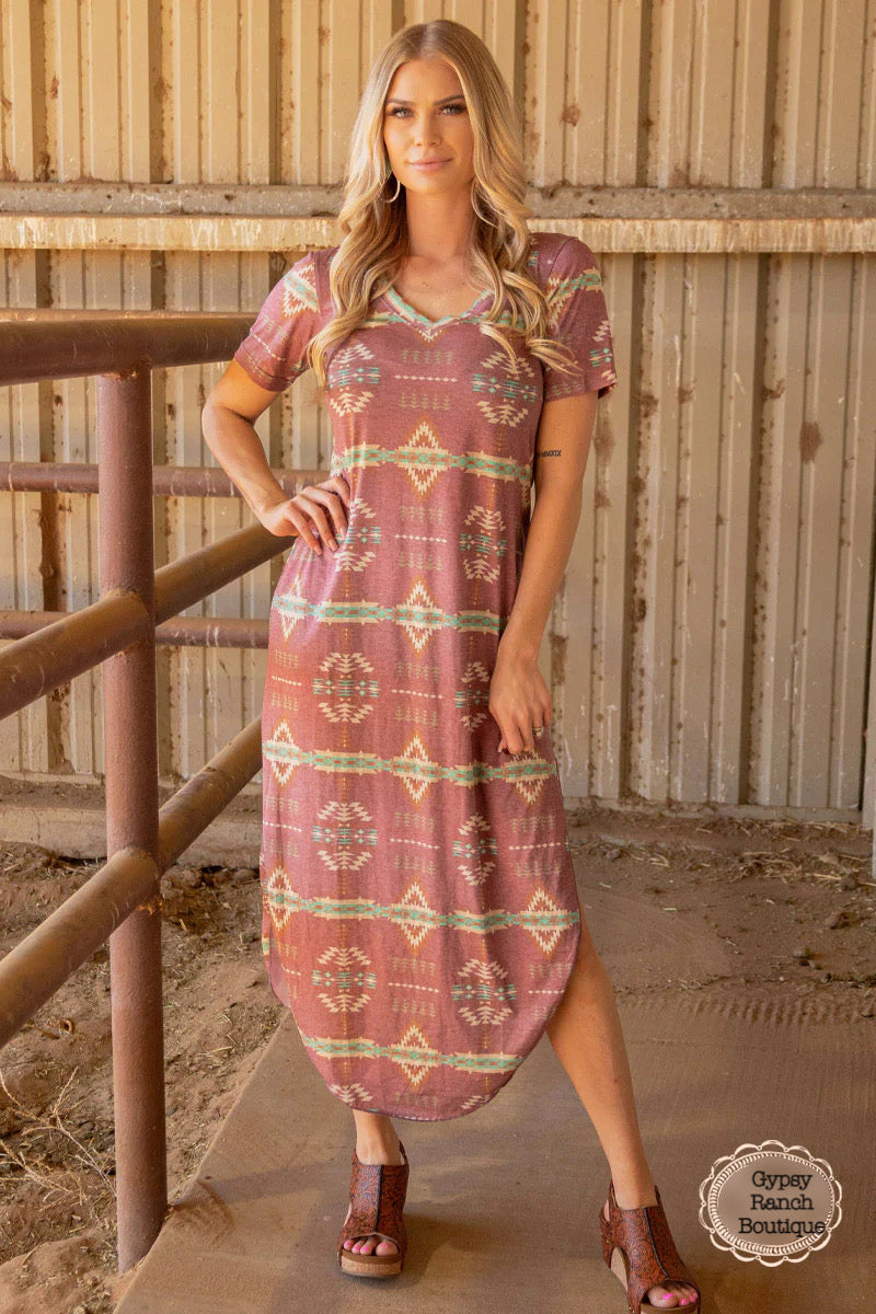 Levee Aztec Maxi Dress - Also in Plus Size