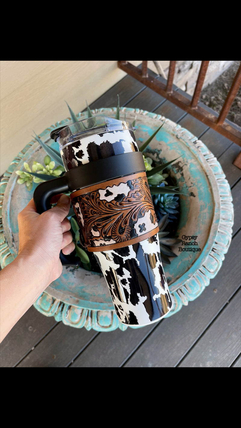 Stockyard Cowhide Tumbler 40 oz Cup