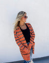 Orange Blk Stripe Miley Cardigan - Also in Plus Size