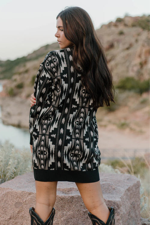WinterPark  Aztec Sweater Dress - Also in Plus Size