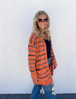 Orange Blk Stripe Miley Cardigan - Also in Plus Size