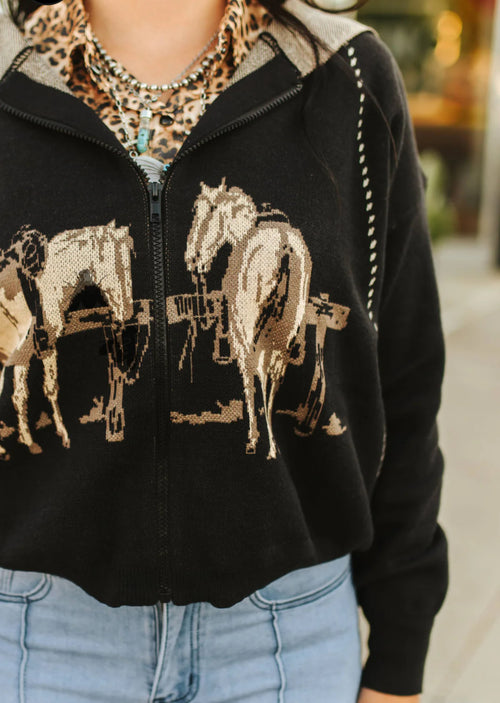 The Ranchita Zip Up Sweater Jacket - Also in Plus Size