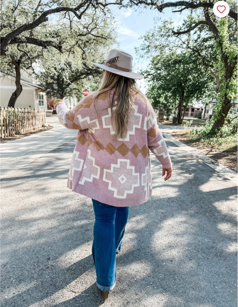 Blakeley Cross Reversible Aztec Cloud Cardigan - Also in Plus Size