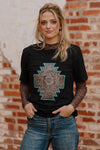 Bronzed Bloom Aztec Tee - Also in Plus Size