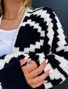 Koe Black Reversible Aztec Cloud Cardigan - Also in Plus Size