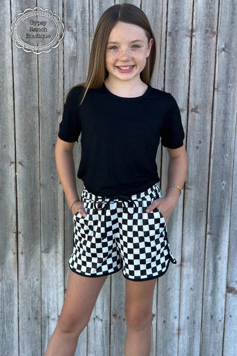 Kids - Heartland Checkered Shorts