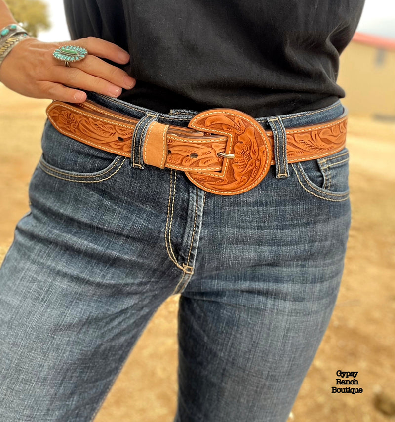 The Durango Tooled Belt & Buckle