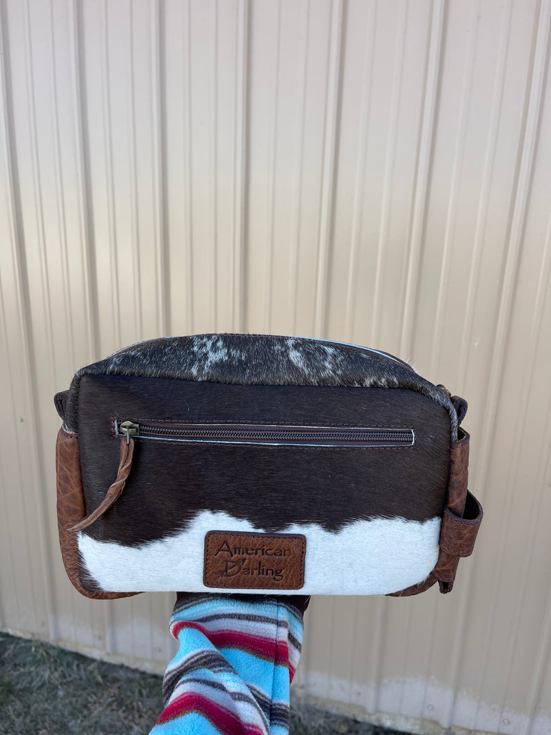 Stampede Cowhide Shaving Bag or Makeup Cosmetic Bag