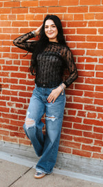 Black Lariat Lace Layering Top - Also in Plus Size
