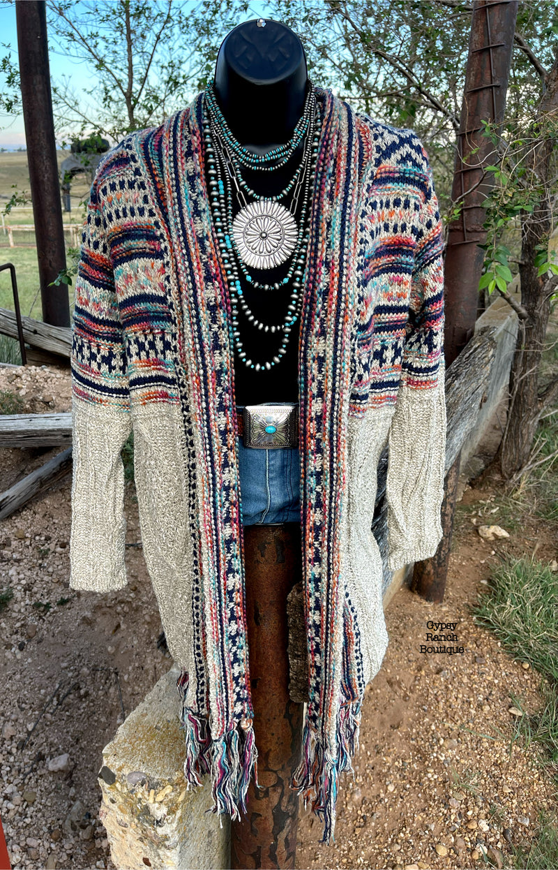 Famous Sierra Aztec Cardigan - Also in Plus Size