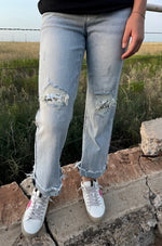 Bexleigh Sequin Patched Jeans