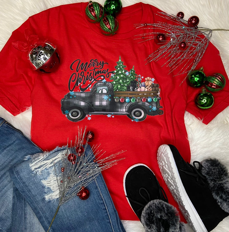 Truckin’ into Christmas Tee - Also in Plus Size