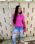 Indie Pink Crochet Top - Also in Plus Size