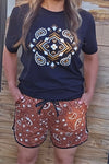 Bandana Babe Brown Shorts - Also in Plus Size
