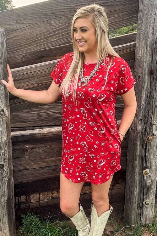 Bandana Babe Red Dress - Also in Plus Size