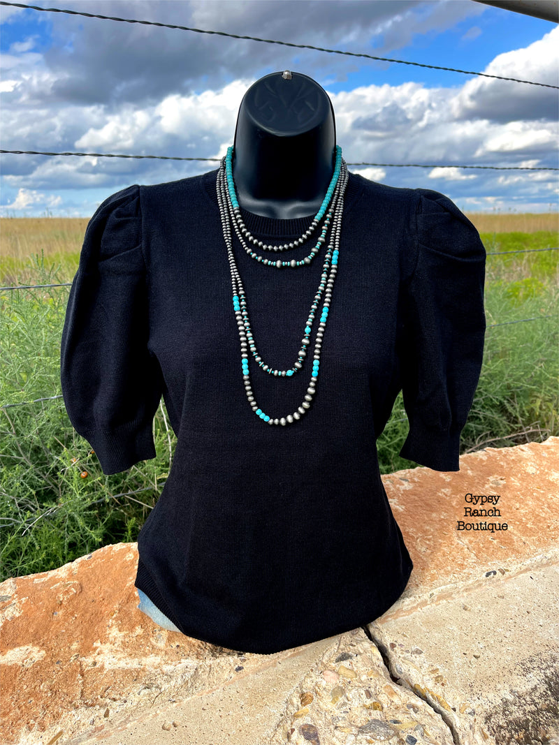 The Vogue BLACK Puff Sleeve Top