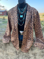 Porter Leopard Suede Blazer - Also in Plus Size