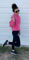 Perfectly Pink Crop Hoodie Top