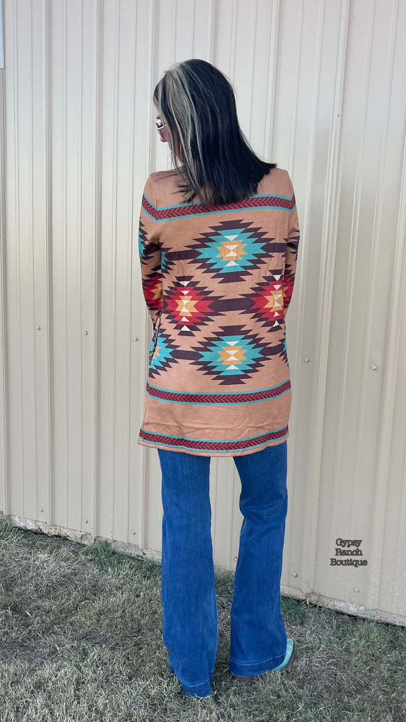 Holbrook Aztec Cardigan - Also in Plus Size
