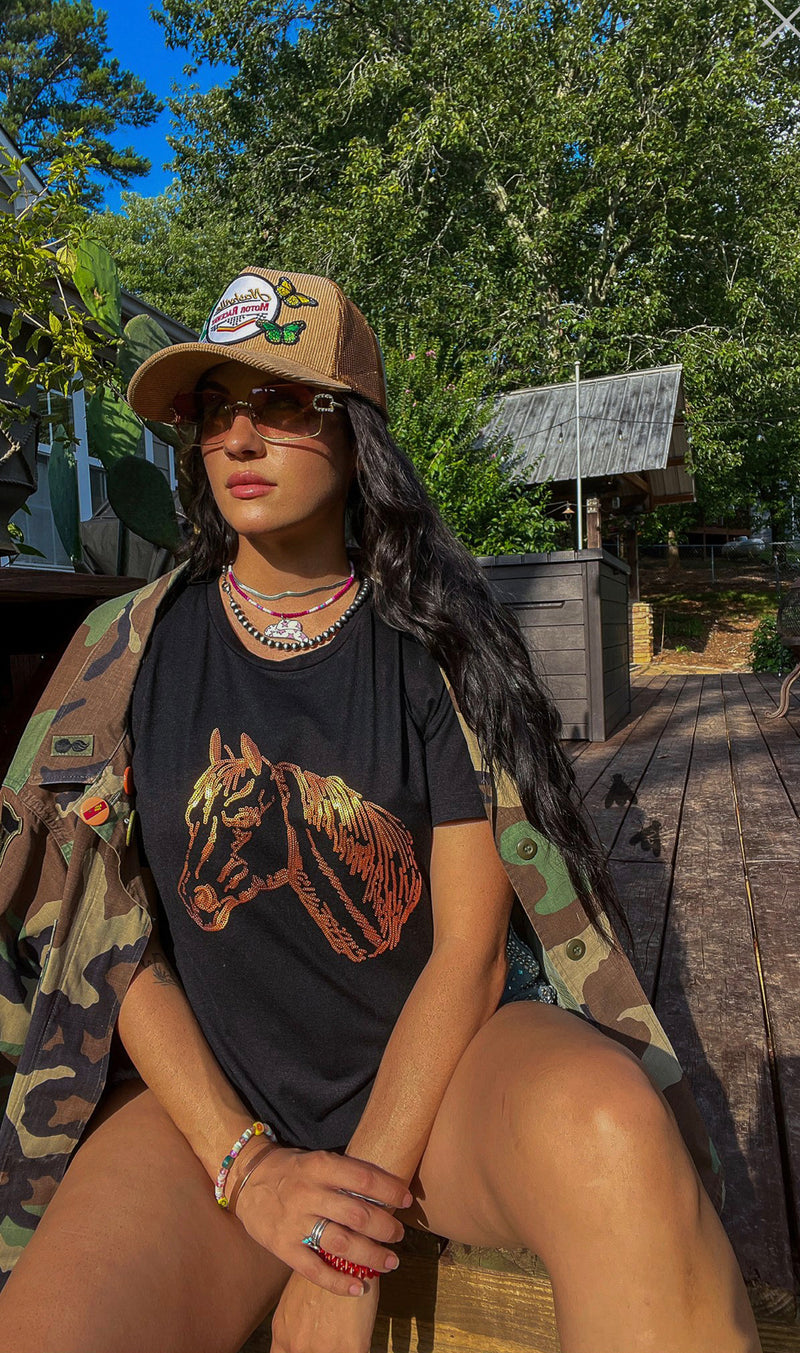What Dreams are Made of Sequin Horse Top - Also in Plus Size