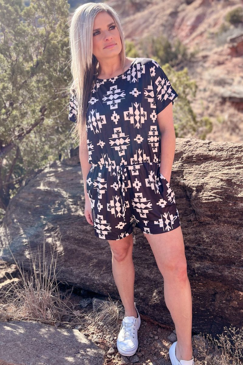 The High Road Aztec Romper - Also in Plus Size