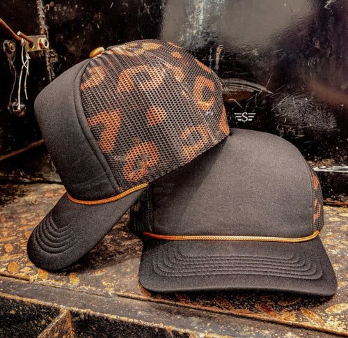 PREORDER Preston Leopard Black Trucker Cap ships July
