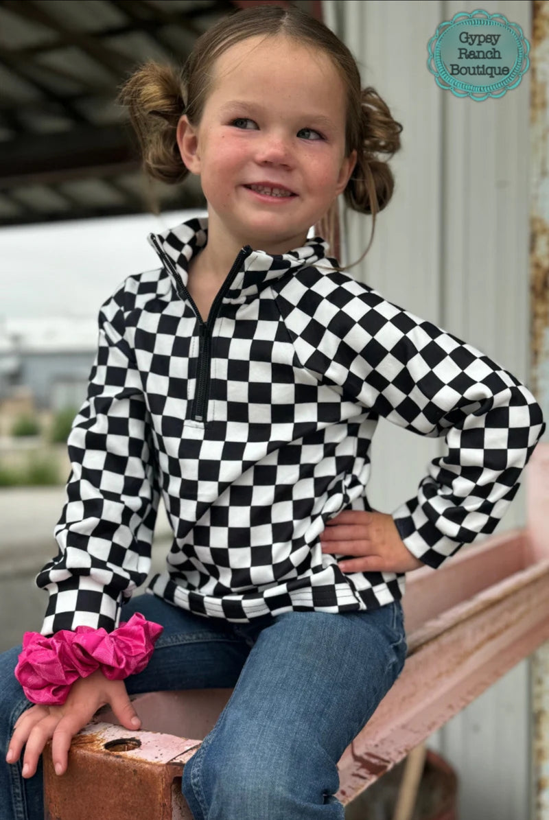 Kids Round the Track Pullover Top
