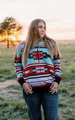 Midnight in Montana Knit Pullover Hooded Top - Also in Plus Size