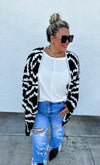 Koe Black Reversible Aztec Cloud Cardigan - Also in Plus Size