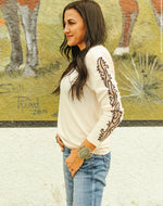 Stockyards Boot Stitch Sleeve Top