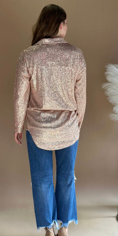 Champagne Nights Sequin Top - Also in Plus SIze