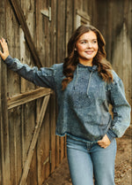 Urban Denim Hooded Top  - Also in Plus Size