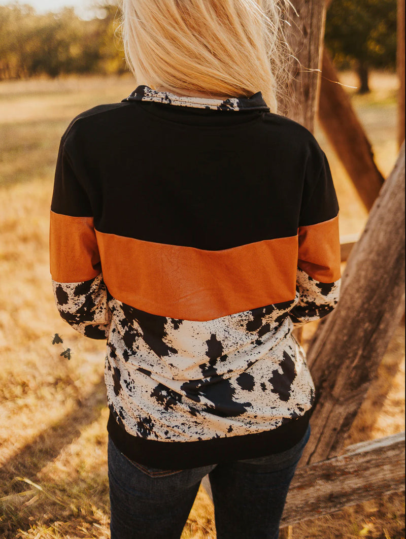 Goodbye Lane Cowhide & Leather Lux Pullover - Also in Plus Size