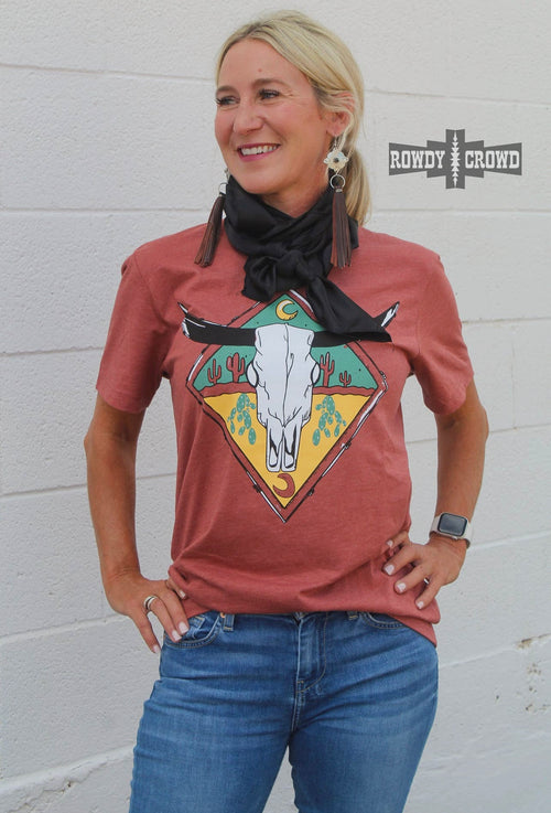 Roaming in Wyoming Skull Top - Also in Plus Size