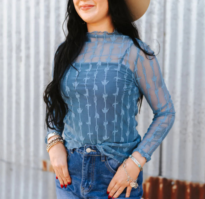 Lariat Denim Layering Top - Also in Plus Size