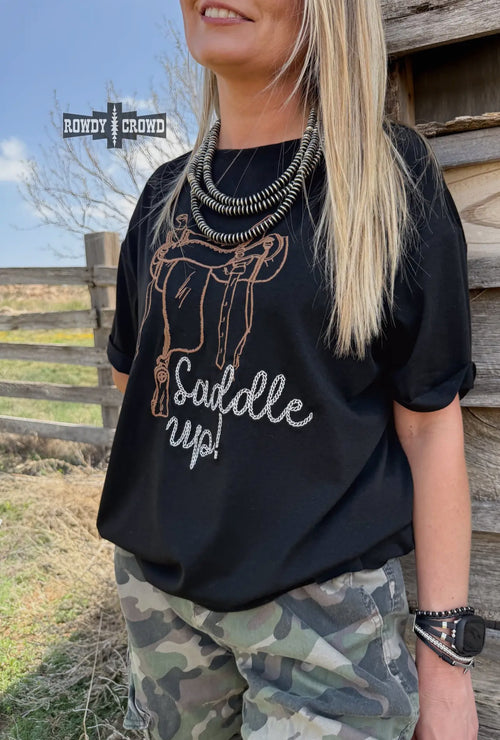 Saddle Up Embroidered Top - Also in Plus Size
