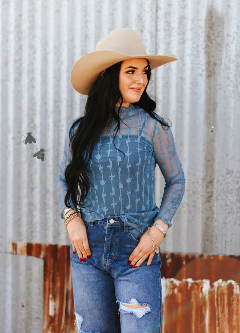 Lariat Denim Layering Top - Also in Plus Size