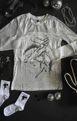 Sequin Saddles Mesh Layering Top