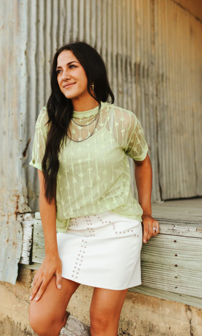 Weatherford Lime Top- Also in Plus Size