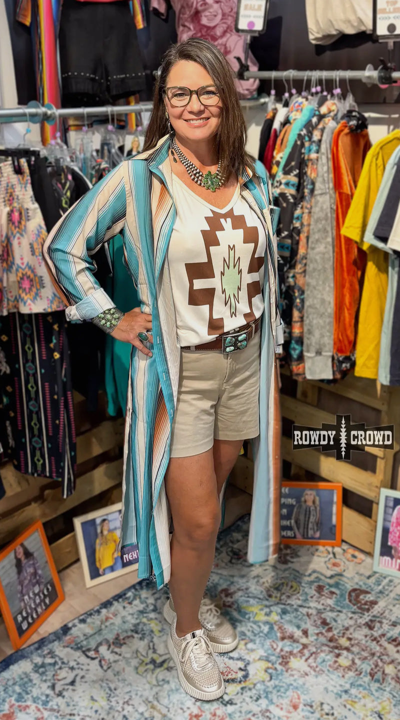 Sunset Serape Duster Top- Also in Plus Size